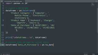 Convert string date into pandas datetime type | Python Data Engineering | Python Coding Tutorial