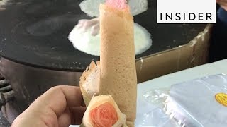 Thai Cotton Candy Crepes