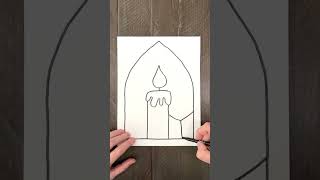 Draw a Christmas Candle #arttutorialsforkids