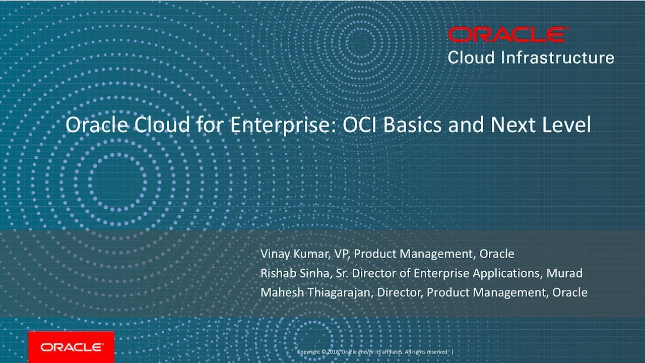 Oracle Cloud Infrastructure Overview: The Basics And The Next Level ...