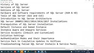SQL Server DBA Training Videos