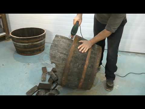 How to make FLOWERPOTS from a wine barrel How to make FLOWERPOTS from a wine barrel
