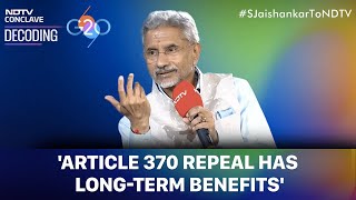 S Jaishankar: "Article 370 Repeal One Of Our Biggest Achievements In Last 5 Years"