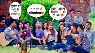 Broken Sharabi (शराबी) Singing Prank On cute Girls | Public Reaction Video On Guitar | Ashish Mani