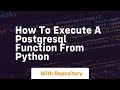 How to execute a Postgresql function from Python