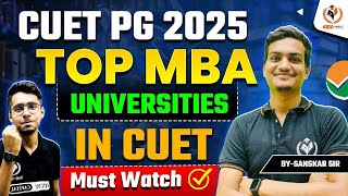 Top MBA University in Cuet PG 2025 ..... Top colleges । Low Fees । Placement.. #cuetpg2025