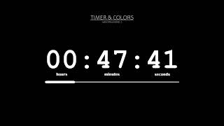 ⏰ 1 Hour Timer / Black ⚫ / Countdown + Progress Bar