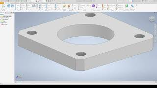 Bearing Block Creation in AutoDesk Inventor 2022 includes Part and CNC Process (No Audio)