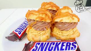 Snikers Princes Krofne | Snickers Cream Puffs: How To Make The Creamiest Loaded Snickers Cream Puffs