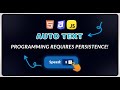 How to Make a Auto Typing Text Effect Using HTML,CSS & JavaScript! 🚀 | Adel Gabr
