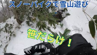 パウダースノーの魅力！スノーバイクでふわふわ雪山走行 part2