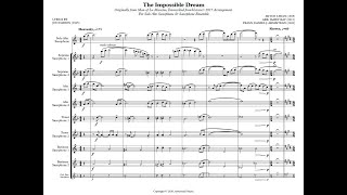 The Impossible Dream by Mitch Leigh | Transcribed for Saxophone Ensemble