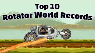TOP 10 ROTATOR WORLD RECORDS! 💥 - Birthday Special 🥳 - Hill Climb Racing 2