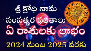 శ్రీ క్రోధి నామ సంవత్సర రాశి ఫలాలు Sri krodhi Nama samvatsara rasi phalalu