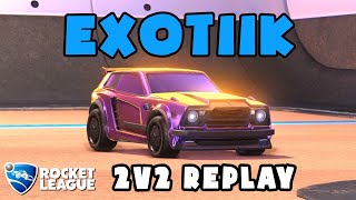 ExoTiiK Ranked 2v2 POV #204 - ExoTiiK \u0026 Pisky VS davoof \u0026 arju - Rocket League Replays