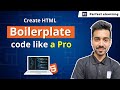 Create HTML Boilerplate Code Like a Pro - Beginner's Guide | FREE HTML course | Perfect eLearning