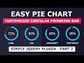Customized Animated Circular Progress Bar - Part 2 - Easy Pie Chart.js Simple jQuery Plugin Tutorial