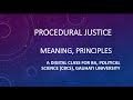 What is Procedural Justice l Concept l Examples IPrinciples l BA, Pol.Sc, (CBCS), Gauhati University