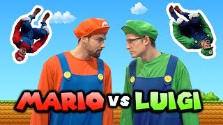 Mario VS Luigi Parkour In Real Life (Super Mario Bro U Deluxe)