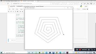 Spiral polygon drawing in Python || Python turtle graphics in Gujarati #pythoningujarati #python