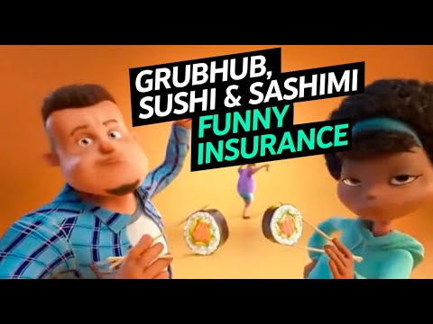 Grubhub Sushi Sashimi Funny Commercial Insurance Liberty Mutual