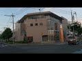 4k drive front car window video kitakyusyu city route199 wakato bridge at dusk japan