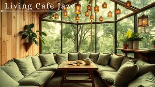 Relaxing Morning Living Room By The Lake 🌤️ Calm Jazz Piano Music for Working, Studying \u0026 Relaxing