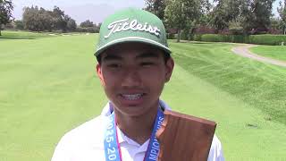 Drue Sanchez of Concord De La Salle 1st Place at CIF Boys Golf State Championships