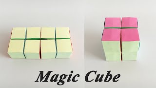 How To Make an Origami MAGIC CUBES SPIRAL - Fun & Easy Paper Crafts