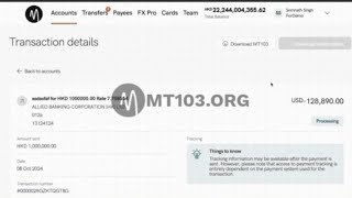 How to Track a Payment Using an MT103 Software (Successful MT103 Transfer)