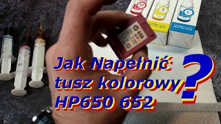 Tusz HP 650 🎨 Jak napełnić tusz kolorowy?