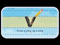 'v' letter formation