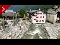 Alluvione a Macugnaga, esonda il rio Tambach tra le case: video drone