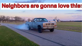 85 Dodge Ram 5.3 Swap First Burnout! Get Them Hot Wheels Out! Let’s RACE!!!