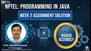 NPTEL Programming In Java Week 2 Assignment Solution | Jan 2026 | Prof. Debasis Samanta IIT Kharagpu