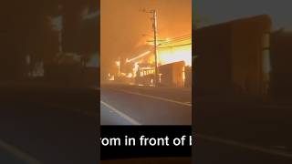 Scary scenes from in front of burning houses / California forest fire disaster