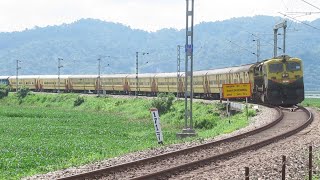 Train From Meghalaya | Mendipathar-Guwahati Passenger Traversing on a Curve | Deepor Beel | Assam