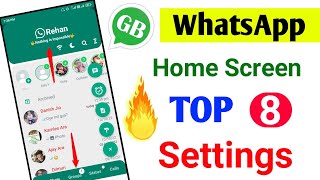 Gb whatsapp home screen most important 8 setting जीसे करने के बाद आपका gb whatsapp मस्त दिखेगा😍
