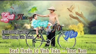 Karaoke Quê hương trong nối nhớ - Beat Chuẩn Lê Vĩnh Toàn - Tone Nam #karaoke #hottrend #xuhuong