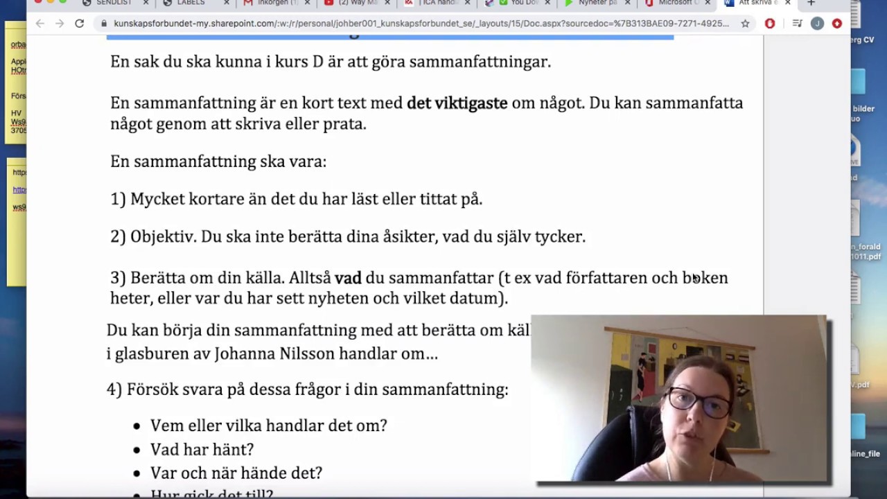 Att Skriva En Sammanfattning - YouTube