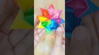Rotating forever! DIY origami infinity star 🌟☀🌈 #origami #tutorial #shorts