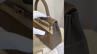 【芸自在YUN精品代購】愛馬仕 Hermès Kelly25 凱莉包 大象灰 銀釦 Togo皮 內縫 保證正品 實拍