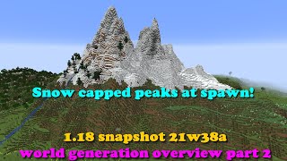 Minecraft 1.18 snapshot 21w38a world generation overview part 2