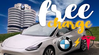 HOW to CHARGE ANY ELECTRIC CAR for FREE in Munich, Germany