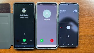 Samsung Galaxy A53 vs OnePlus 8T vs Xiaomi 12x WhatsApp, Line & Zangi Apps Triple Incoming Call