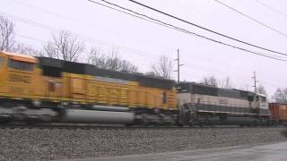 NS 174 in a Storm with BNSF Power