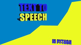 How to use Text To Speech in python (pyttsx3)