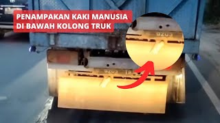 Penampakan Kaki dibelakang truk