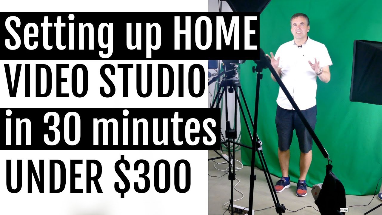 Setting Up Green-screen HOME VIDEO STUDIO In 30 Minutes Under $300 ...