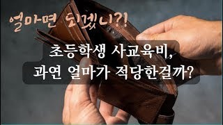 초등학생, 사교육비는 얼마가 적당하다고 생각하세요? 지금 적당히 보내고 계신가요?